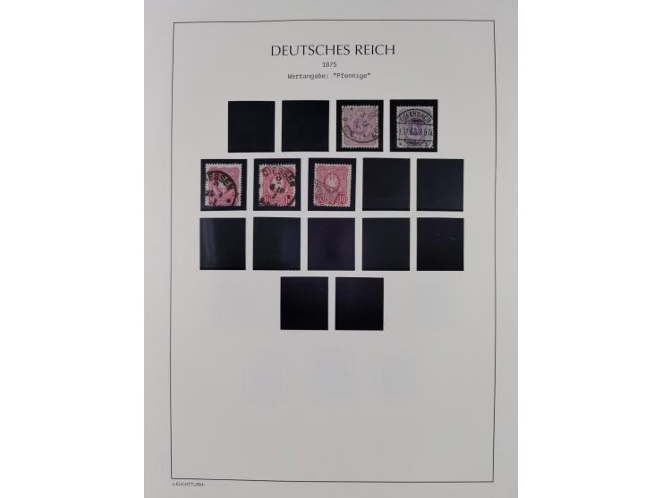 1872/45, meist postfrische und teils gestempelte reichhaltige Material-Sammlung inkl. Dienstmarken, dabei viele Varianten, Fa