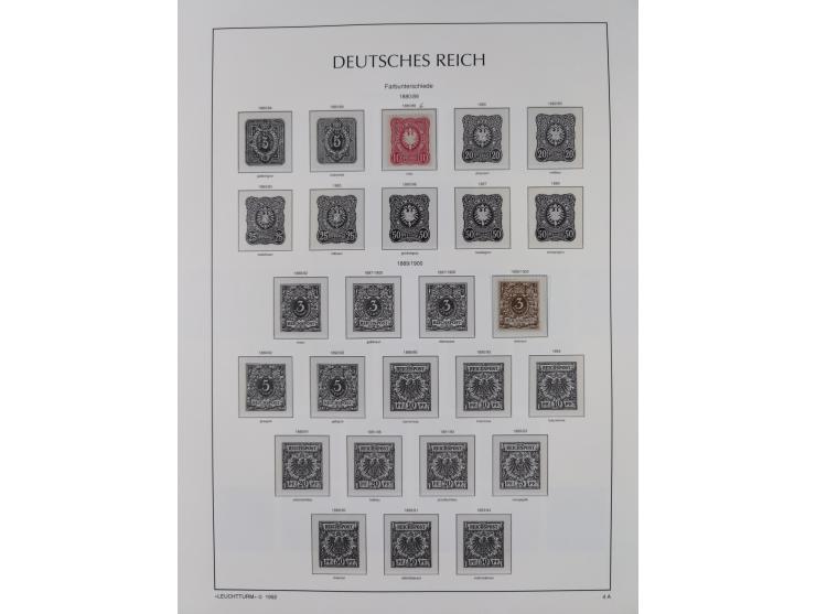 1872/45, meist postfrische und teils gestempelte reichhaltige Material-Sammlung inkl. Dienstmarken, dabei viele Varianten, Fa