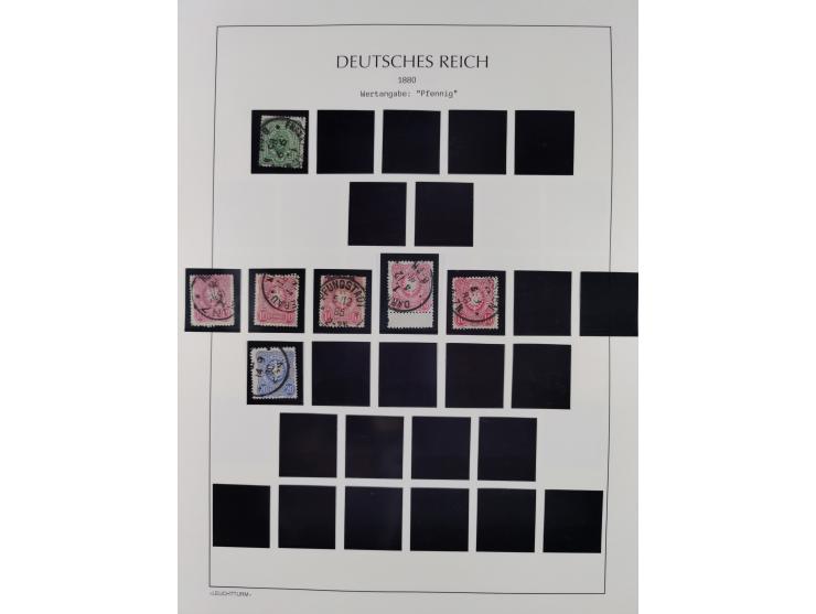 1872/45, meist postfrische und teils gestempelte reichhaltige Material-Sammlung inkl. Dienstmarken, dabei viele Varianten, Fa