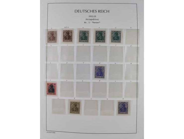 1872/45, meist postfrische und teils gestempelte reichhaltige Material-Sammlung inkl. Dienstmarken, dabei viele Varianten, Fa