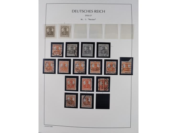 1872/45, meist postfrische und teils gestempelte reichhaltige Material-Sammlung inkl. Dienstmarken, dabei viele Varianten, Fa