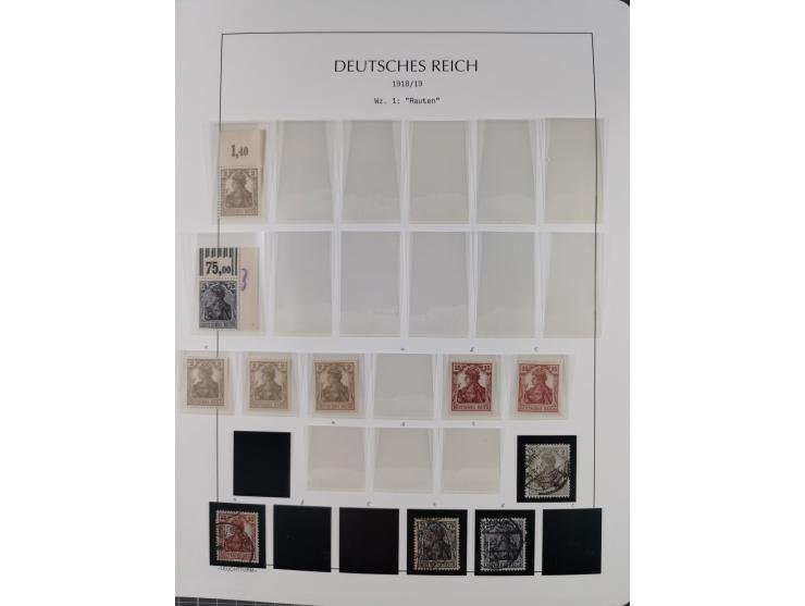 1872/45, meist postfrische und teils gestempelte reichhaltige Material-Sammlung inkl. Dienstmarken, dabei viele Varianten, Fa