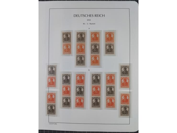 1872/45, meist postfrische und teils gestempelte reichhaltige Material-Sammlung inkl. Dienstmarken, dabei viele Varianten, Fa