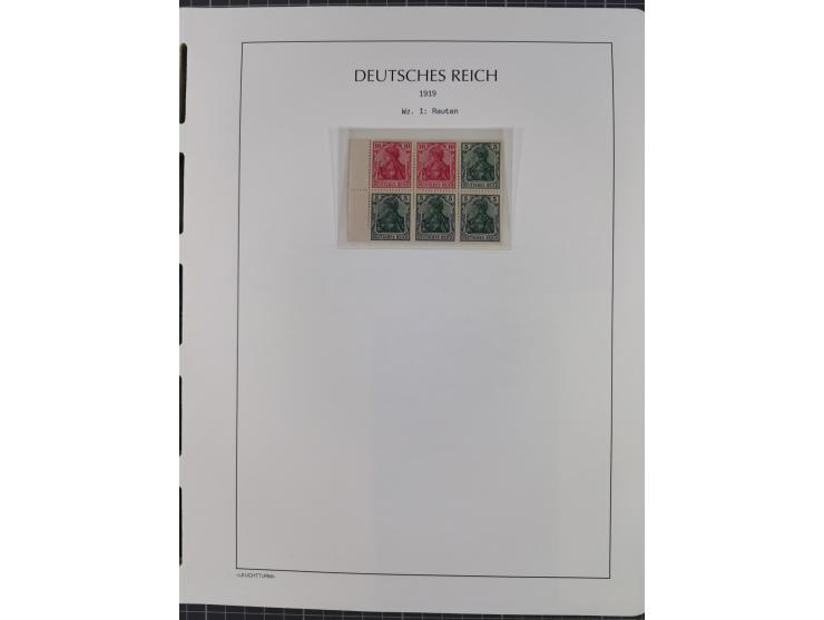 1872/45, meist postfrische und teils gestempelte reichhaltige Material-Sammlung inkl. Dienstmarken, dabei viele Varianten, Fa