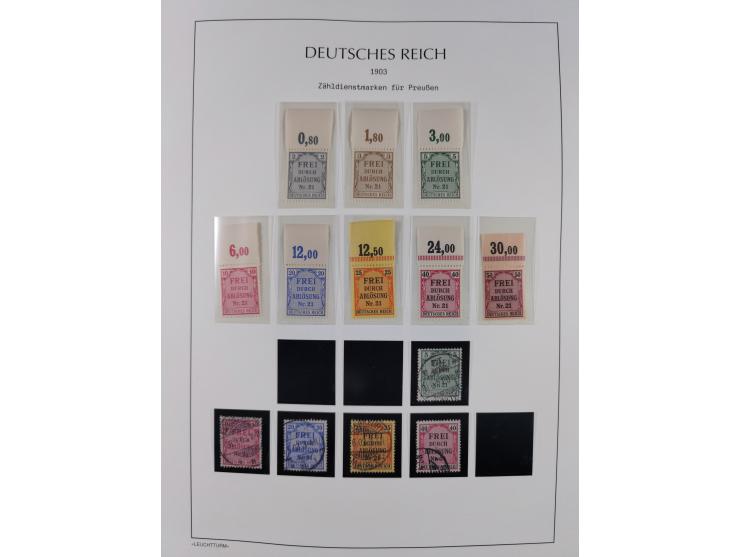 1872/45, meist postfrische und teils gestempelte reichhaltige Material-Sammlung inkl. Dienstmarken, dabei viele Varianten, Fa