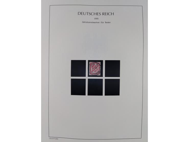 1872/45, meist postfrische und teils gestempelte reichhaltige Material-Sammlung inkl. Dienstmarken, dabei viele Varianten, Fa