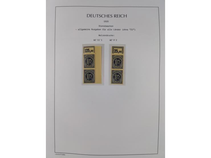 1872/45, meist postfrische und teils gestempelte reichhaltige Material-Sammlung inkl. Dienstmarken, dabei viele Varianten, Fa