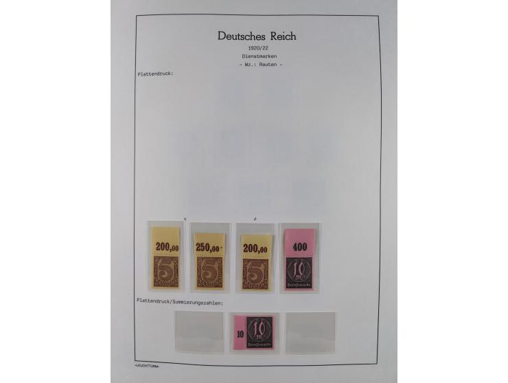 1872/45, meist postfrische und teils gestempelte reichhaltige Material-Sammlung inkl. Dienstmarken, dabei viele Varianten, Fa