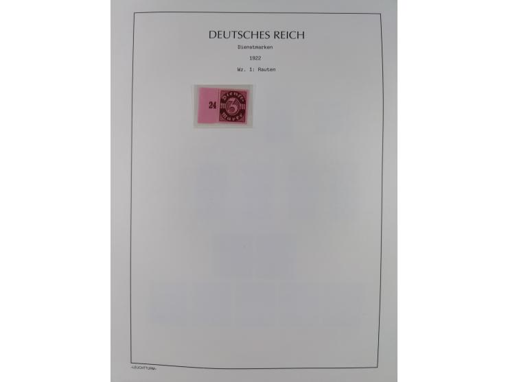 1872/45, meist postfrische und teils gestempelte reichhaltige Material-Sammlung inkl. Dienstmarken, dabei viele Varianten, Fa