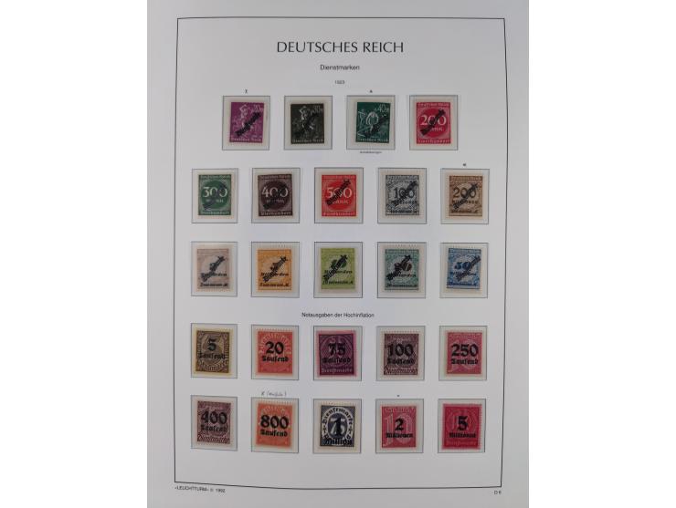 1872/45, meist postfrische und teils gestempelte reichhaltige Material-Sammlung inkl. Dienstmarken, dabei viele Varianten, Fa