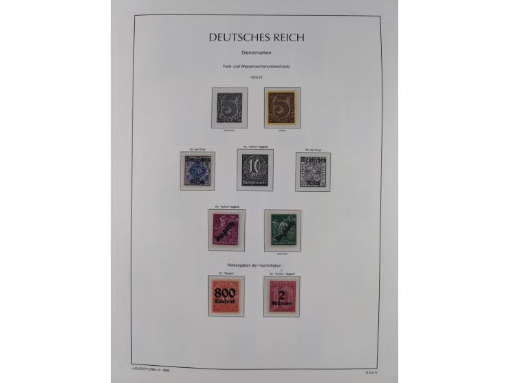 1872/45, meist postfrische und teils gestempelte reichhaltige Material-Sammlung inkl. Dienstmarken, dabei viele Varianten, Fa