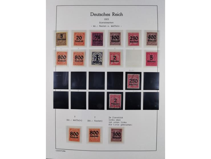 1872/45, meist postfrische und teils gestempelte reichhaltige Material-Sammlung inkl. Dienstmarken, dabei viele Varianten, Fa