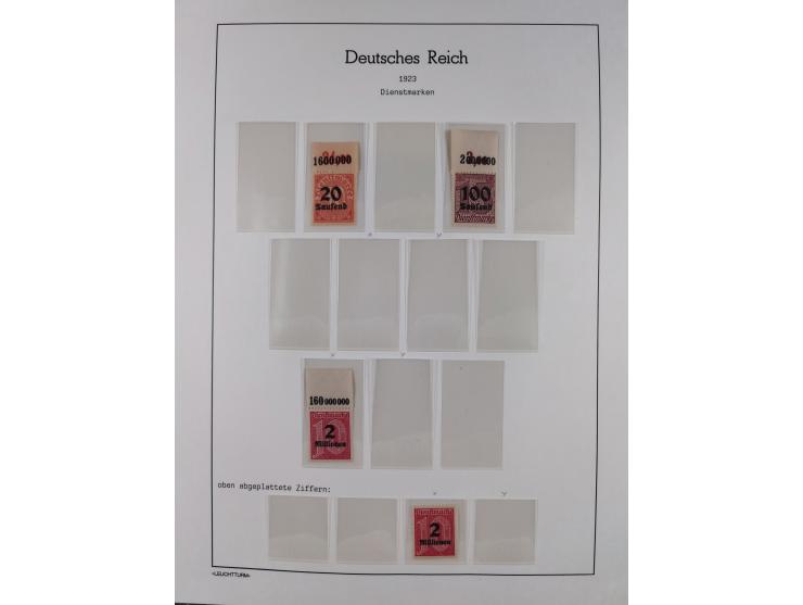 1872/45, meist postfrische und teils gestempelte reichhaltige Material-Sammlung inkl. Dienstmarken, dabei viele Varianten, Fa