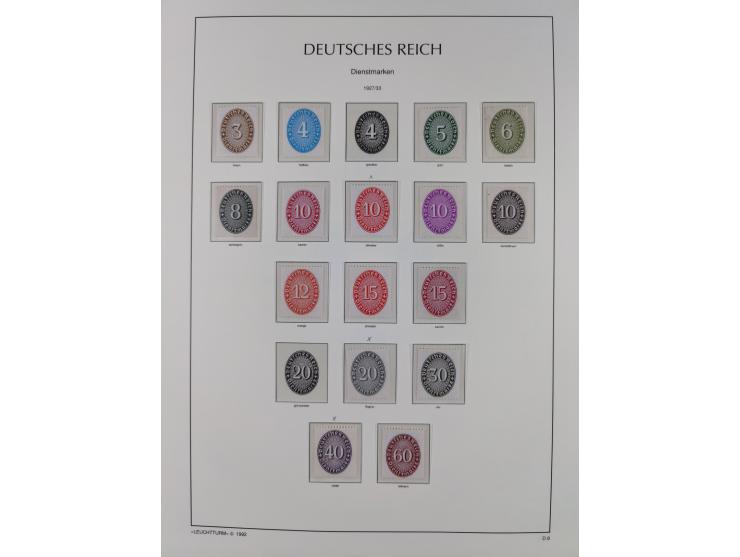 1872/45, meist postfrische und teils gestempelte reichhaltige Material-Sammlung inkl. Dienstmarken, dabei viele Varianten, Fa