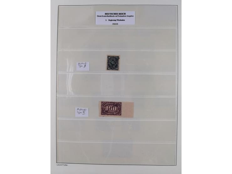 1872/45, meist postfrische und teils gestempelte reichhaltige Material-Sammlung inkl. Dienstmarken, dabei viele Varianten, Fa