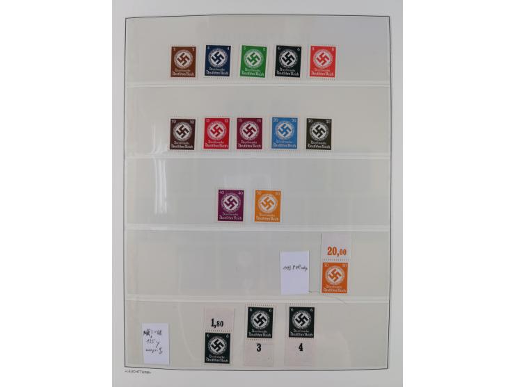 1872/45, meist postfrische und teils gestempelte reichhaltige Material-Sammlung inkl. Dienstmarken, dabei viele Varianten, Fa