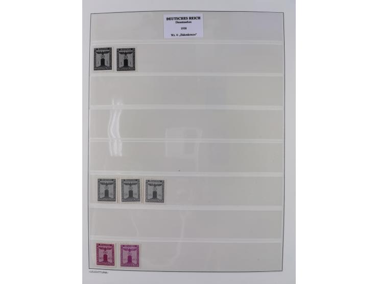 1872/45, meist postfrische und teils gestempelte reichhaltige Material-Sammlung inkl. Dienstmarken, dabei viele Varianten, Fa