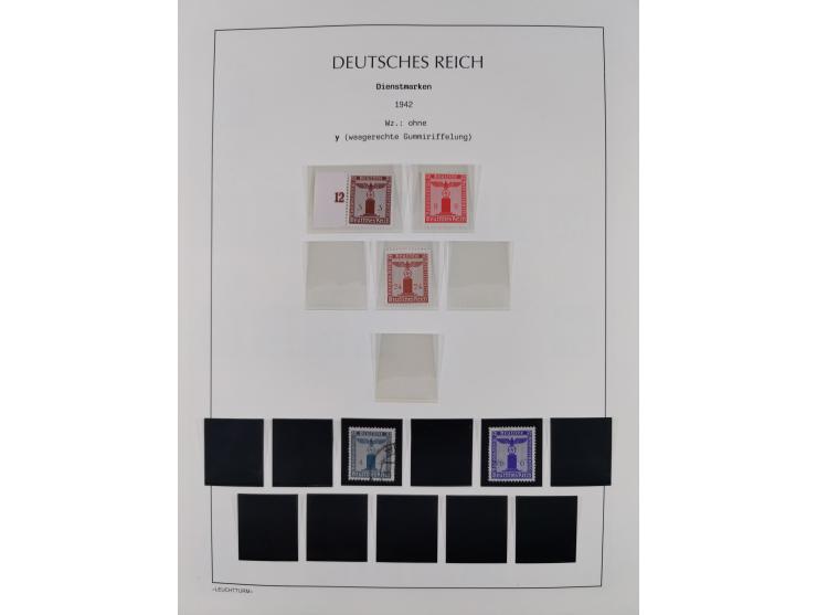 1872/45, meist postfrische und teils gestempelte reichhaltige Material-Sammlung inkl. Dienstmarken, dabei viele Varianten, Fa