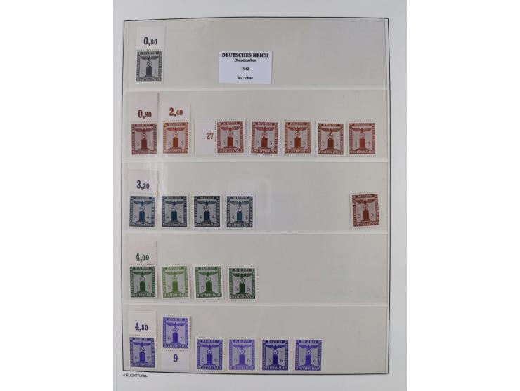 1872/45, meist postfrische und teils gestempelte reichhaltige Material-Sammlung inkl. Dienstmarken, dabei viele Varianten, Fa