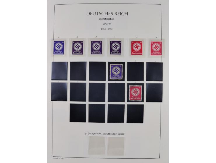 1872/45, meist postfrische und teils gestempelte reichhaltige Material-Sammlung inkl. Dienstmarken, dabei viele Varianten, Fa