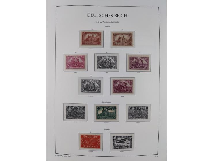1872/45, meist postfrische und teils gestempelte reichhaltige Material-Sammlung inkl. Dienstmarken, dabei viele Varianten, Fa