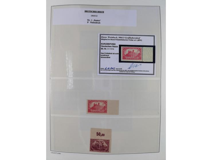 1872/45, meist postfrische und teils gestempelte reichhaltige Material-Sammlung inkl. Dienstmarken, dabei viele Varianten, Fa