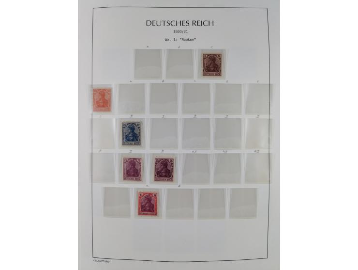 1872/45, meist postfrische und teils gestempelte reichhaltige Material-Sammlung inkl. Dienstmarken, dabei viele Varianten, Fa