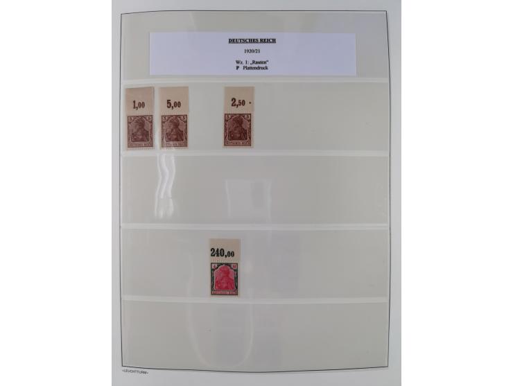 1872/45, meist postfrische und teils gestempelte reichhaltige Material-Sammlung inkl. Dienstmarken, dabei viele Varianten, Fa