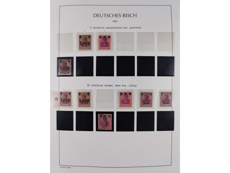 1872/45, meist postfrische und teils gestempelte reichhaltige Material-Sammlung inkl. Dienstmarken, dabei viele Varianten, Fa