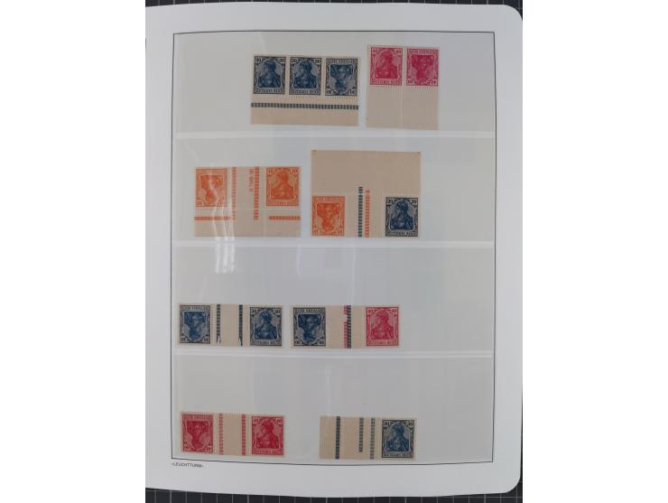 1872/45, meist postfrische und teils gestempelte reichhaltige Material-Sammlung inkl. Dienstmarken, dabei viele Varianten, Fa