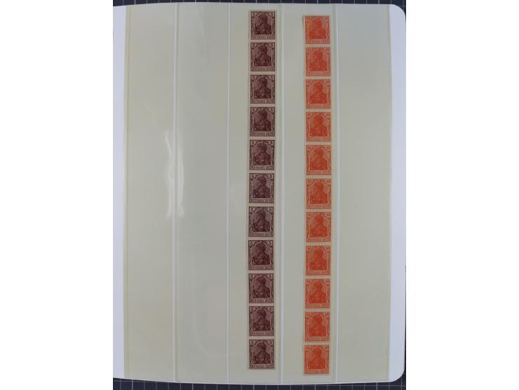 1872/45, meist postfrische und teils gestempelte reichhaltige Material-Sammlung inkl. Dienstmarken, dabei viele Varianten, Fa