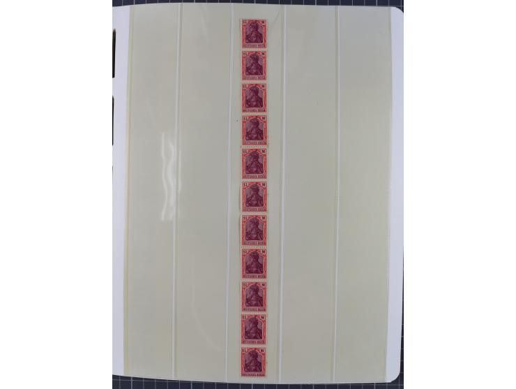 1872/45, meist postfrische und teils gestempelte reichhaltige Material-Sammlung inkl. Dienstmarken, dabei viele Varianten, Fa