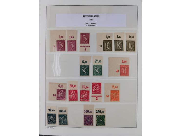 1872/45, meist postfrische und teils gestempelte reichhaltige Material-Sammlung inkl. Dienstmarken, dabei viele Varianten, Fa