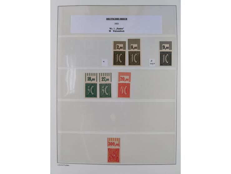 1872/45, meist postfrische und teils gestempelte reichhaltige Material-Sammlung inkl. Dienstmarken, dabei viele Varianten, Fa