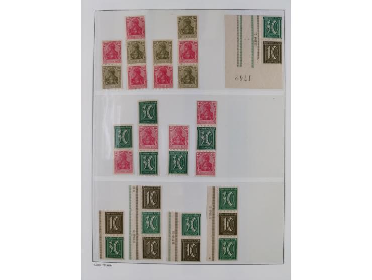 1872/45, meist postfrische und teils gestempelte reichhaltige Material-Sammlung inkl. Dienstmarken, dabei viele Varianten, Fa