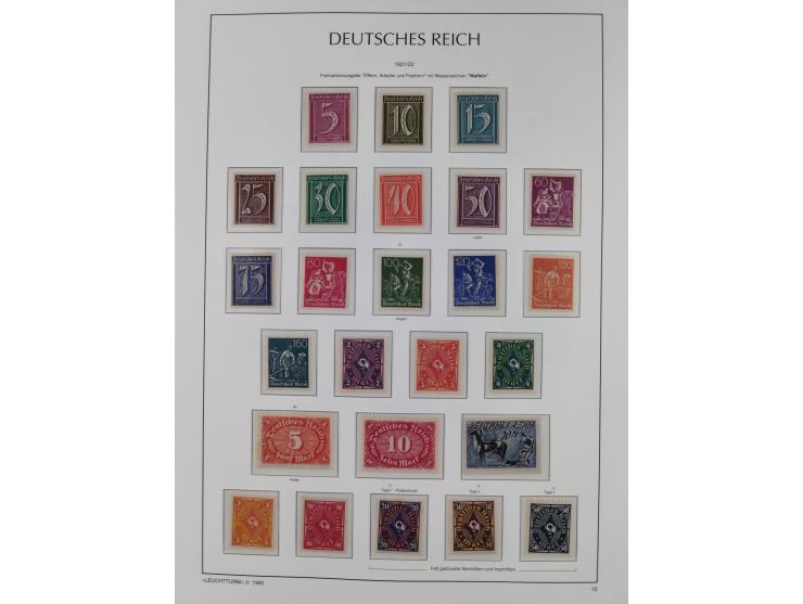 1872/45, meist postfrische und teils gestempelte reichhaltige Material-Sammlung inkl. Dienstmarken, dabei viele Varianten, Fa