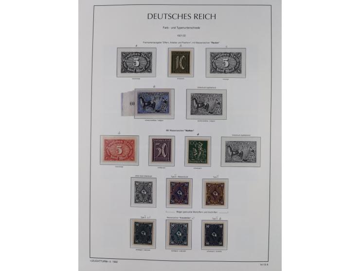 1872/45, meist postfrische und teils gestempelte reichhaltige Material-Sammlung inkl. Dienstmarken, dabei viele Varianten, Fa