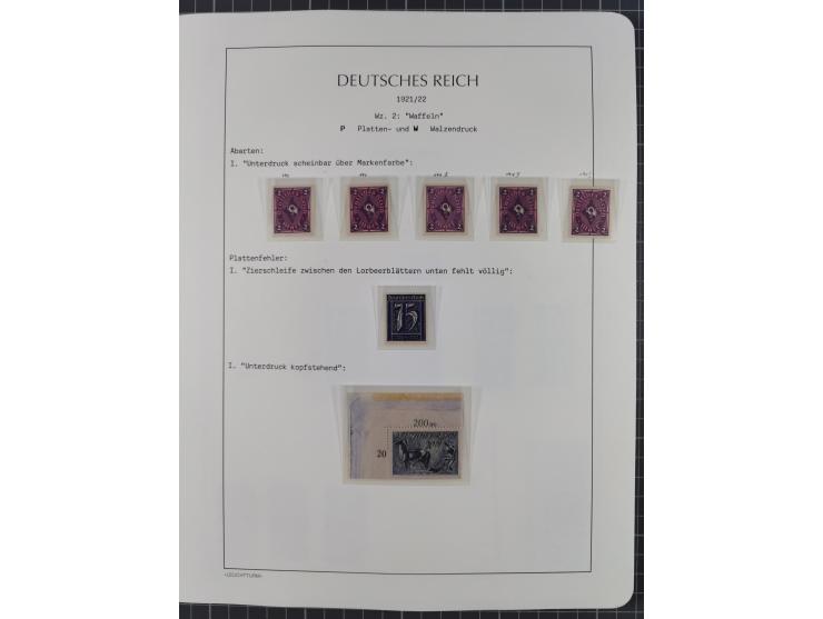 1872/45, meist postfrische und teils gestempelte reichhaltige Material-Sammlung inkl. Dienstmarken, dabei viele Varianten, Fa