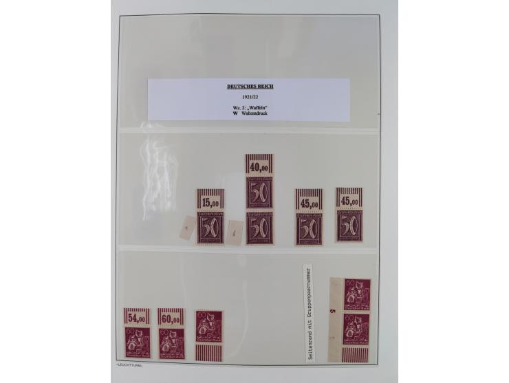 1872/45, meist postfrische und teils gestempelte reichhaltige Material-Sammlung inkl. Dienstmarken, dabei viele Varianten, Fa