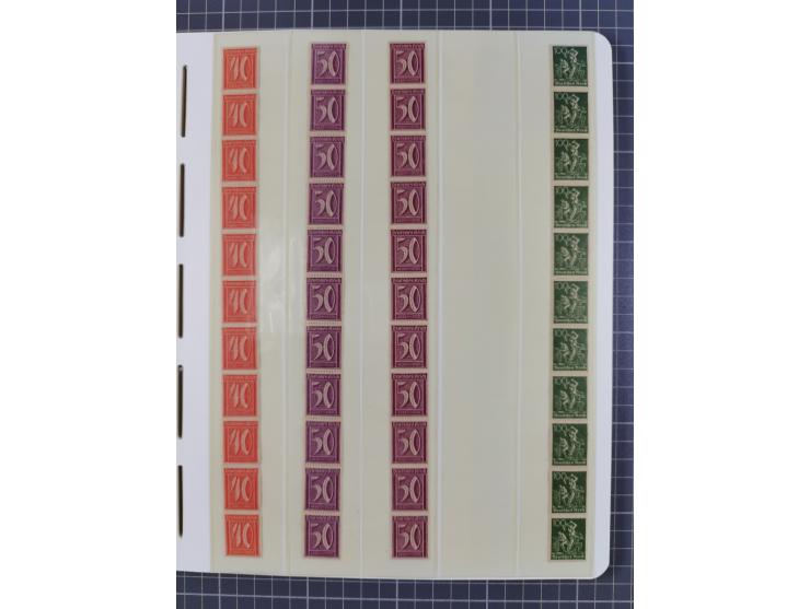 1872/45, meist postfrische und teils gestempelte reichhaltige Material-Sammlung inkl. Dienstmarken, dabei viele Varianten, Fa