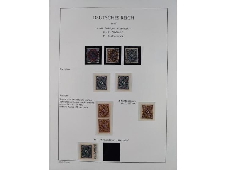 1872/45, meist postfrische und teils gestempelte reichhaltige Material-Sammlung inkl. Dienstmarken, dabei viele Varianten, Fa