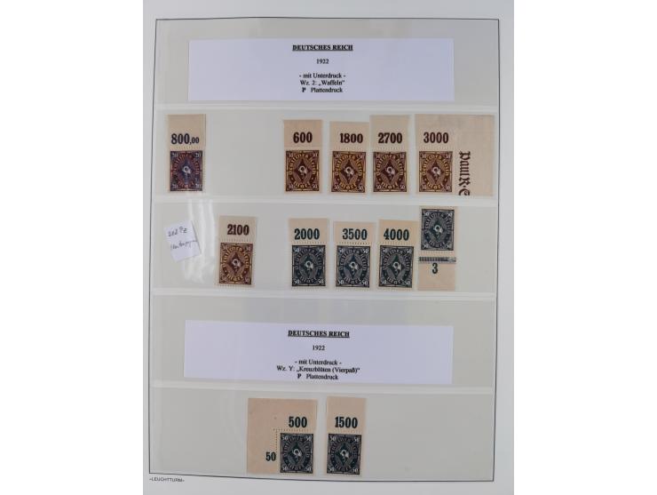 1872/45, meist postfrische und teils gestempelte reichhaltige Material-Sammlung inkl. Dienstmarken, dabei viele Varianten, Fa