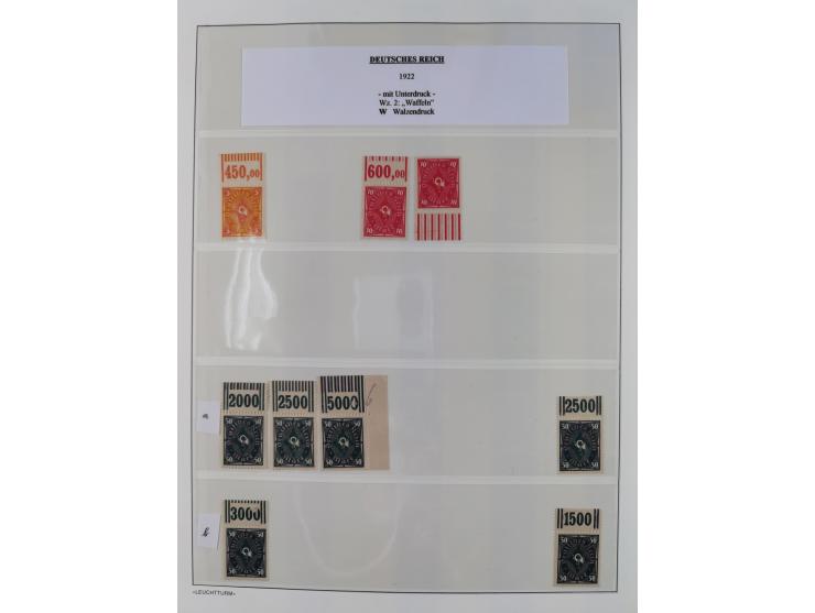 1872/45, meist postfrische und teils gestempelte reichhaltige Material-Sammlung inkl. Dienstmarken, dabei viele Varianten, Fa