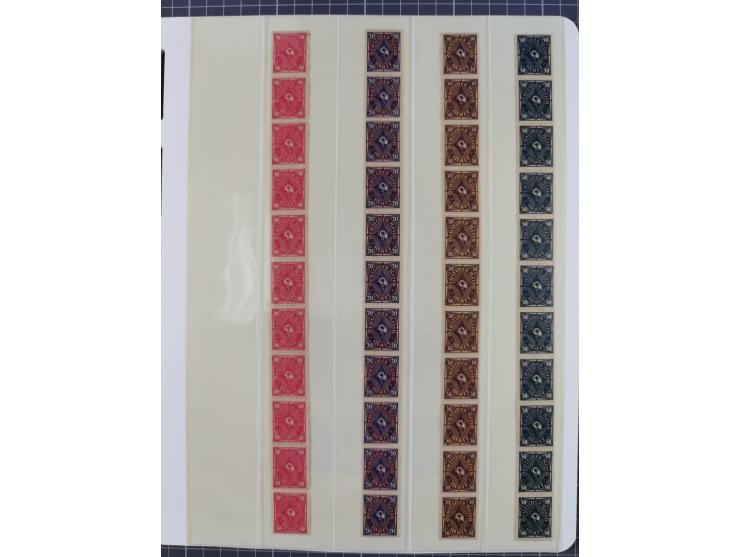 1872/45, meist postfrische und teils gestempelte reichhaltige Material-Sammlung inkl. Dienstmarken, dabei viele Varianten, Fa