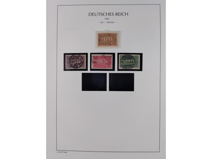 1872/45, meist postfrische und teils gestempelte reichhaltige Material-Sammlung inkl. Dienstmarken, dabei viele Varianten, Fa