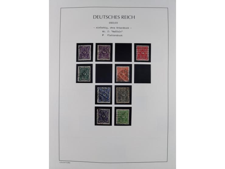 1872/45, meist postfrische und teils gestempelte reichhaltige Material-Sammlung inkl. Dienstmarken, dabei viele Varianten, Fa