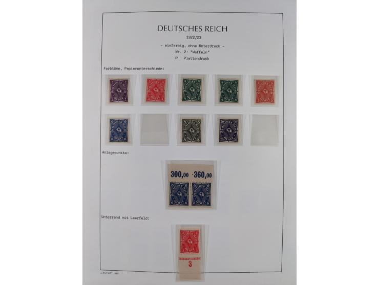 1872/45, meist postfrische und teils gestempelte reichhaltige Material-Sammlung inkl. Dienstmarken, dabei viele Varianten, Fa