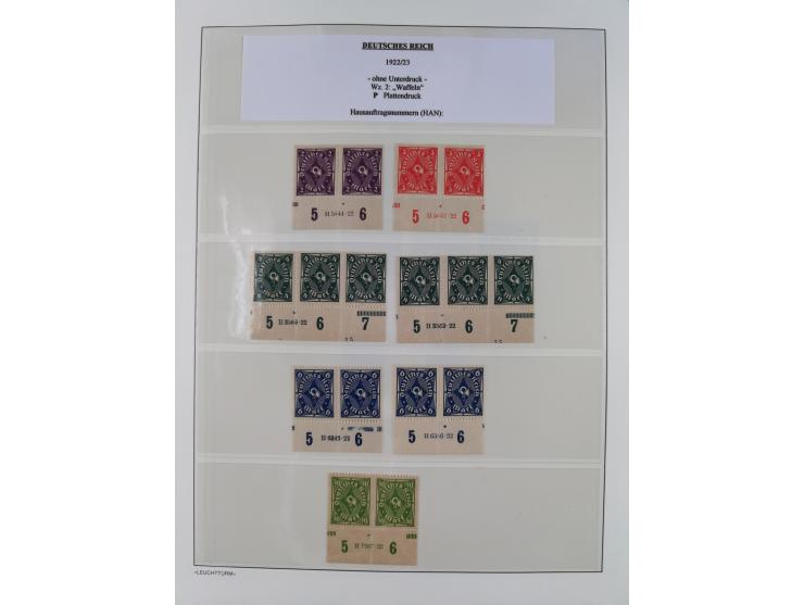 1872/45, meist postfrische und teils gestempelte reichhaltige Material-Sammlung inkl. Dienstmarken, dabei viele Varianten, Fa