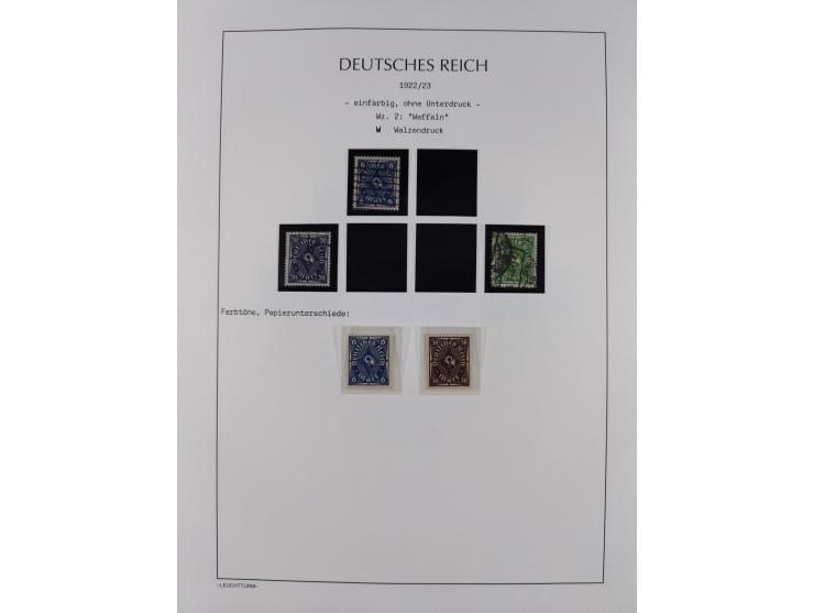 1872/45, meist postfrische und teils gestempelte reichhaltige Material-Sammlung inkl. Dienstmarken, dabei viele Varianten, Fa