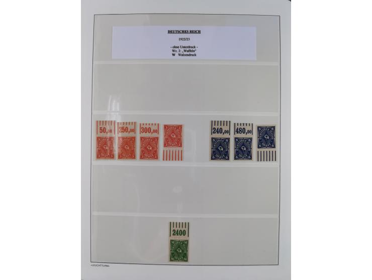 1872/45, meist postfrische und teils gestempelte reichhaltige Material-Sammlung inkl. Dienstmarken, dabei viele Varianten, Fa